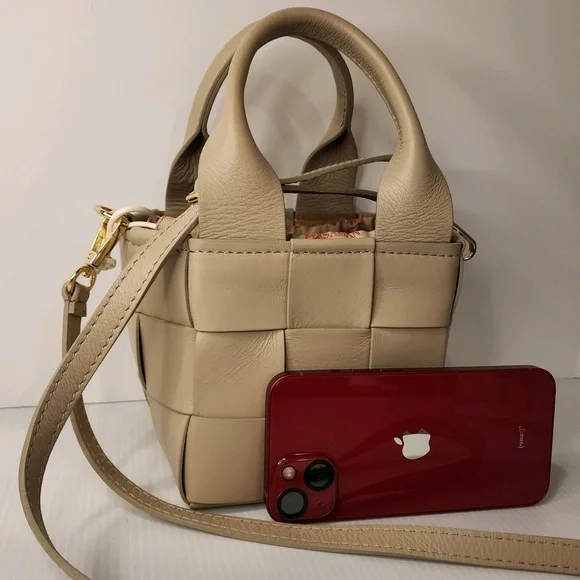 Persaman New York Italy Made Selma Genuine Leather Tiny Tote/Shoulder Bag NWOT - Picture 9 of 16